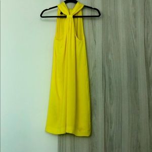 Yellow bright cocktail dress